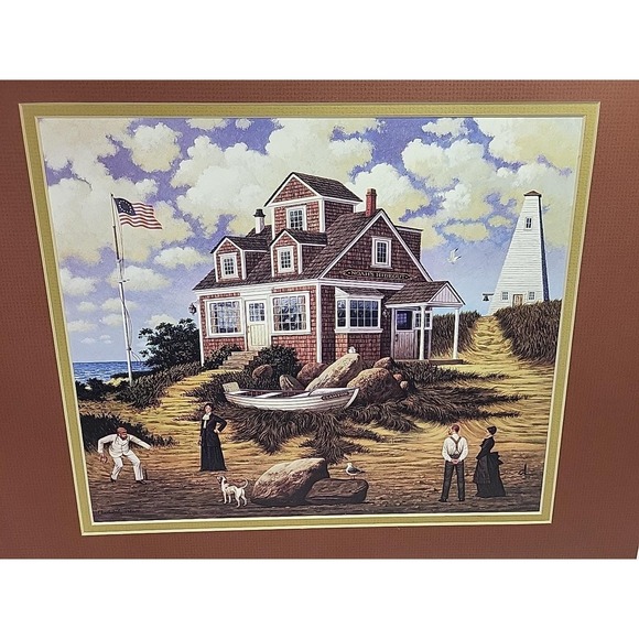 Other - Noah's Hideout By Charles Wysocki High Quality Print 1980s Maritime Americana